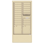 Florence 4C mailboxes are USPS Approved and meet or exceed STD-4C requirements for new construction and major renovations. They are also ideal for private delivery applications. 20 Tenant Doors with 2 Parcel Lockers and Outgoing Mail Compartment - 4C Recessed Mount versatile™ - Model 4C16D-20