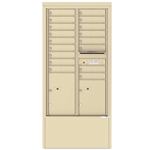 17 Tenant Doors with 2 Parcel Lockers and Outgoing Mail Compartment - 4C Depot versatile™ - Model 4C15D-17-D