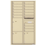 15 Tenant Doors with 3 Parcel Lockers and Outgoing Mail Compartment - 4C Recessed Mount versatile™ - Model 4C16D-15