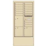 15 Tenant Doors with 3 Parcel Lockers and Outgoing Mail Compartment - 4C Depot versatile™ - Model 4C16D-15-D