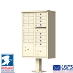 Florence vital™ CBU mailbox and pedestal (included in each mailbox purchase) provides a secure, free standing outdoor solution for your neighborhood centralized mail delivery needs. Pre-configured units include built-in parcel lockers and outgoing mail collection for added convenience and can be used alone or in large groupings to accommodate every project type.