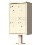 4 Door Pedestal Style - High Security Outdoor Parcel Locker (Pedestal Included) - valiant™ 1590-T2