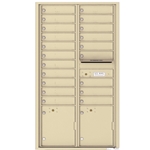 Florence 4C mailboxes are USPS Approved and meet or exceed STD-4C requirements for new construction and major renovations. They are also ideal for private delivery applications. 20 Tenant Doors with 2 Parcel Lockers and Outgoing Mail Compartment - 4C Recessed Mount versatile™ - Model 4C16D-20