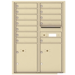 12 Tenant Doors with 2 Parcel Locker and Outgoing Mail Compartment - 4C Recessed Mount versatile™ - Model 4C12D-12