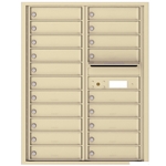 Florence 4C mailboxes are USPS Approved and meet or exceed STD-4C requirements for new construction and major renovations. They are also ideal for private delivery applications. 20 Tenant Doors with Outgoing Mail Compartment - 4C Recessed Mount versatile™ - Model 4C11D-20