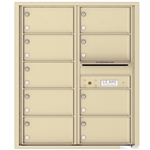 9 Tenant Doors with Outgoing Mail Compartment - 4C Recessed Mount versatile™ - Model 4C10D-09