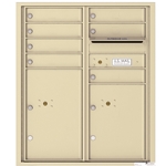 7 Tenant Doors with 2 Parcel Lockers and Outgoing Mail Compartment - 4C Recessed Mount versatile™ - Model 4CADD-07