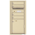 4 Tenant Doors with 1 Parcel Locker and Outgoing Mail Compartment - 4C Recessed Mount versatile™ - Model 4CADS-04