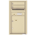 2 Tenant Doors with 1 Parcel Locker and Outgoing Mail Compartment - 4C Recessed Mount versatile™ - Model 4C09S-02