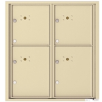 4 Parcel Doors / Parcel Lockers - 4C Recessed Mount versatile™ - Model 4C09D-4P