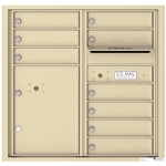 9 Tenant Doors with 1 Parcel Locker and Outgoing Mail Compartment - 4C Recessed Mount versatile™ - Model 4C08D-09