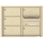 5 Tenant Doors with Outgoing Mail Compartment - 4C Recessed Mount versatile™ - Model 4C06D-05X