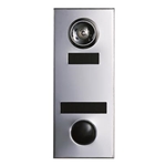 Mechanical Door Chime - Anodized Aluminum - with Wide Angle Viewer or Optional UL (Fire Rated) Viewer, Name and Number Slots - Model 686101-02