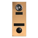 Mechanical Door Chime - Bronze - with Wide Angle Viewer or Optional UL (Fire Rated) Viewer, Name and Number Slots - Model 686104-02