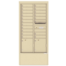 19 Tenant Doors with 2 Parcel Lockers and Outgoing Mail Compartment - 4C Depot versatile™ - Model 4C16D-19-D