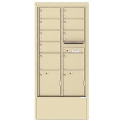 9 Tenant Doors with 2 Parcel Lockers and Outgoing Mail Compartment - 4C Depot versatile™ - Model 4C16D-09-D