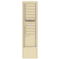 9 Tenant Doors with Parcel Locker and Outgoing Mail Compartment - 4C Depot versatile™ - Model 4C16S-09-D