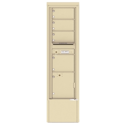 4 Tenant Doors with Parcel Locker and Outgoing Mail Compartment - 4C Depot versatile™ - Model 4C16S-04-D