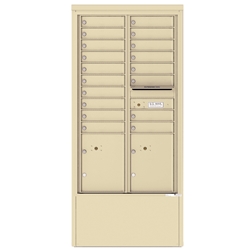 18 Tenant Doors with 2 Parcel Lockers and Outgoing Mail Compartment - 4C Depot versatile™ - Model 4C15D-18-D