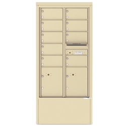 9 Tenant Doors with 2 Parcel Lockers and Outgoing Mail Compartment - 4C Depot versatile™ - Model 4C15D-09-D