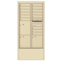15 Tenant Doors with 3 Parcel Lockers and Outgoing Mail Compartment - 4C Depot versatile™ - Model 4C16D-15-D