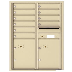 10 Tenant Doors with 2 Parcel Locker and Outgoing Mail Compartment - 4C Recessed Mount versatile™ - Model 4C11D-10