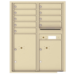 9 Tenant Doors with 2 Parcel Lockers and Outgoing Mail Compartment - 4C Recessed Mount versatile™ - Model 4C11D-09