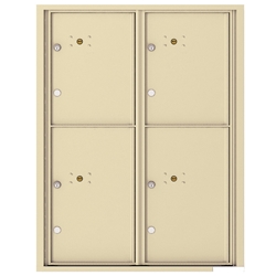 4 Parcel Doors / Parcel Lockers - 4C Recessed Mount versatile™ - Model 4C11D-4P