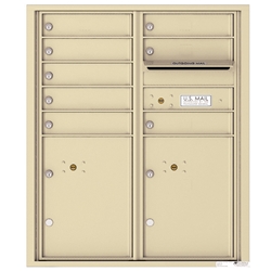 8 Tenant Doors with 2 Parcel Lockers and Outgoing Mail Compartment - 4C Recessed Mount versatile™ - Model 4CADD-08