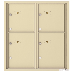 4 Parcel Doors / Parcel Lockers - 4C Recessed Mount versatile™ - Model 4C09D-4P