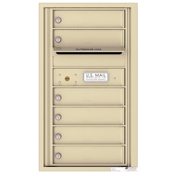 6 Tenant Doors with Outgoing Mail Compartment - 4C Recessed Mount versatile™ - Model 4C08S-06