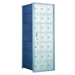 7 Doors High x 3 Doors Wide - Custom 1600 Series Front Loading, Recess-Mounted Private Delivery Mailboxes - Model 160073-SP