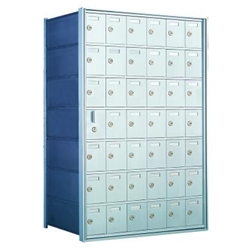 7 Doors High x 6 Doors Wide - Custom 1600 Series Front Loading, Recess-Mounted Private Delivery Mailboxes - Model 160076-SP