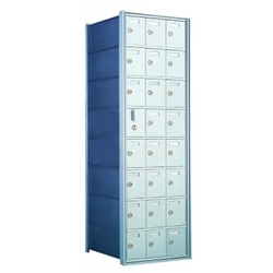 8 Doors High x 3 Doors Wide - Custom 1600 Series Front Loading, Recess-Mounted Private Delivery Mailboxes - Model 160083-SP