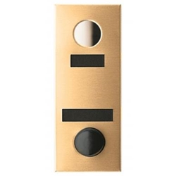 Mechanical Door Chime - Anodized Gold - with Name and Number Slots - Model 684102-02