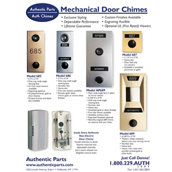 Mechanical Door Chime - Anodized Aluminum - with Wide Angle Viewer