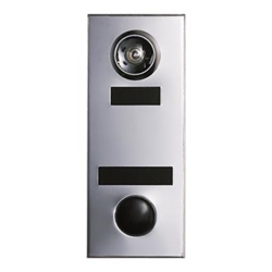 Mechanical Door Chime - Anodized Aluminum - with Wide Angle Viewer or Optional UL (Fire Rated) Viewer, Name and Number Slots - Model 686101-02