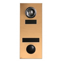 Mechanical Door Chime - Bronze - with Wide Angle Viewer or Optional UL (Fire Rated) Viewer, Name and Number Slots - Model 686104-02