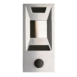 Mechanical Door Chime - Silver Powder Coat - with Viewing Mirror, Name and Number Slots - Model 689105-02